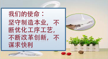 我們的使命：堅(jiān)守制造本業(yè)，不斷優(yōu)化工序工藝，不斷改革創(chuàng)新，不謀求快利